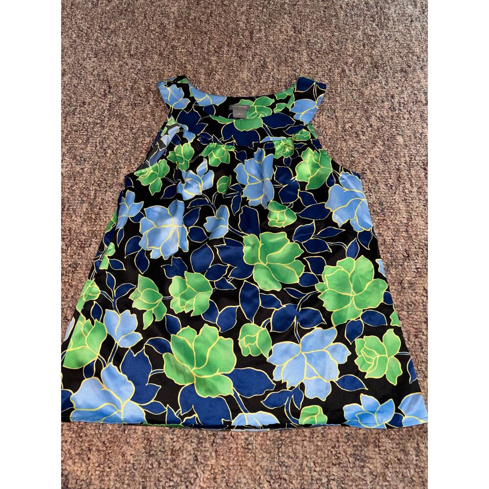 Ann Taylor, beautiful blouse, tank top blue green size 6